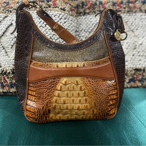 Brahmin Renee Tan Collage Shoulder Bag